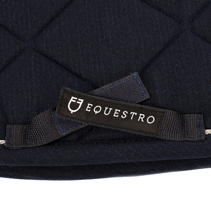 Equestro Jumping Saddle Pad In Cotton With Trim And Logo