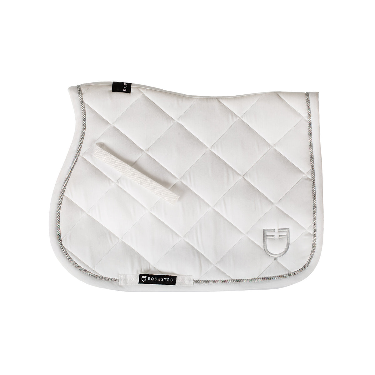Equestro Jumping Saddle Pad In Cotton With Trim And Logo