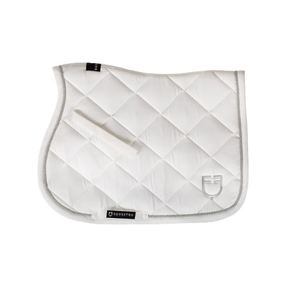Equestro Jumping Saddle Pad In Cotton With Trim And Logo