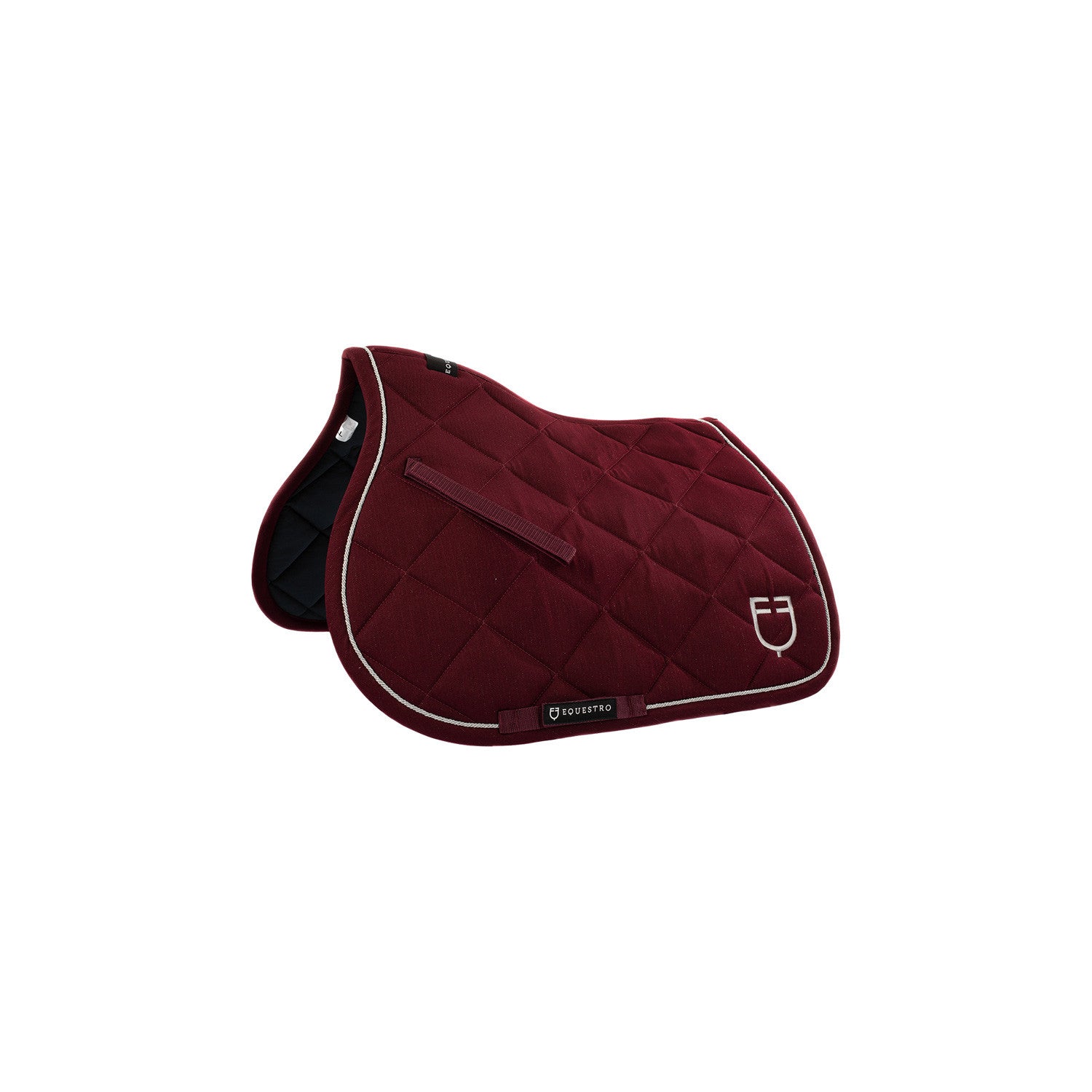 Pony jumping saddle pad in cotton with logo.