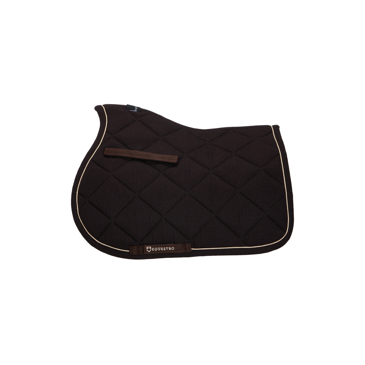 Equestro Pony Jumping Saddle Pad In Cotton With Silver Trim