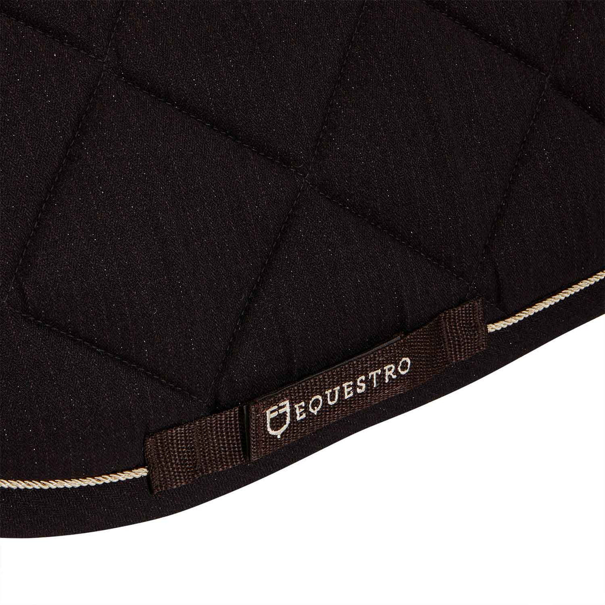 Equestro Pony Jumping Saddle Pad In Cotton With Silver Trim