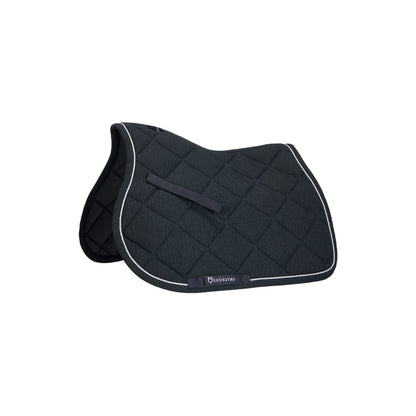 Pony jumping saddle pad in cotton with trimmings.