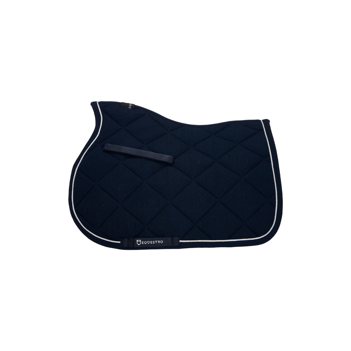 Equestro Pony Jumping Saddle Pad In Cotton With Silver Trim