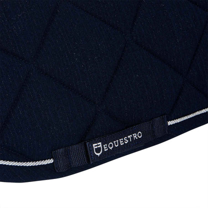 Equestro Pony Jumping Saddle Pad In Cotton With Silver Trim
