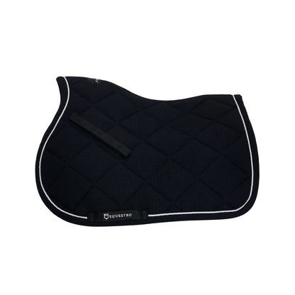 Equestro Jumping Saddle Pad In Cotton With Trim