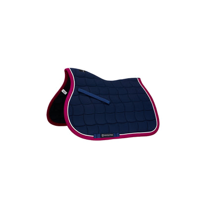 Tricolor jumping pony saddle pad.