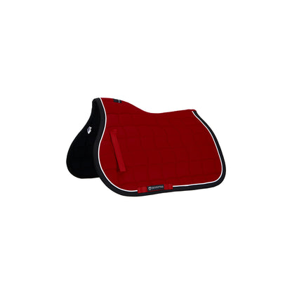 Tricolor jumping pony saddle pad.