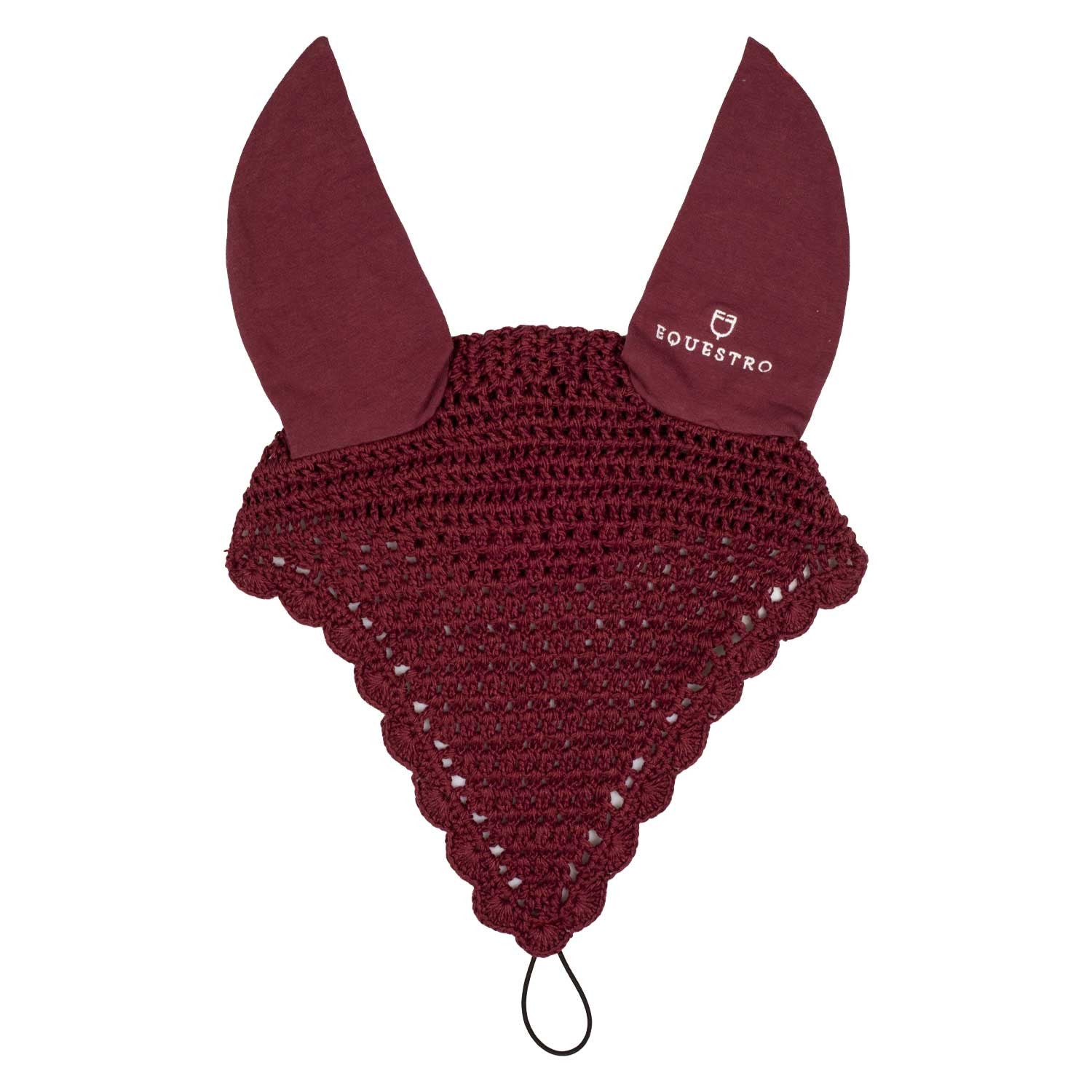 Cotton fly veil with noseband attachment.