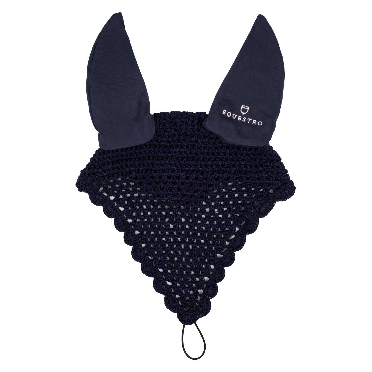 Cotton fly veil with noseband attachment.