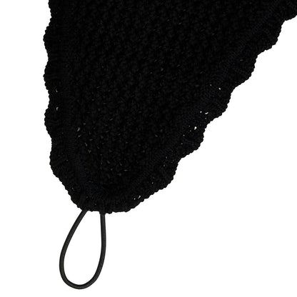 Equestro Knitted Fly Veil With Elastic Front Strap