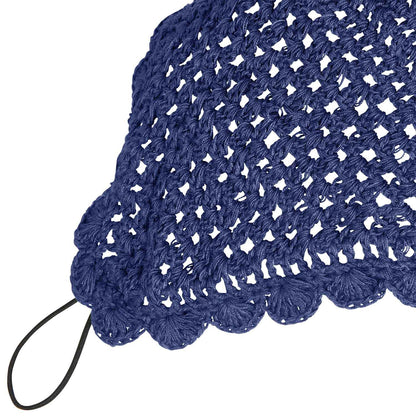 Equestro Knitted Fly Veil With Elastic Front Strap