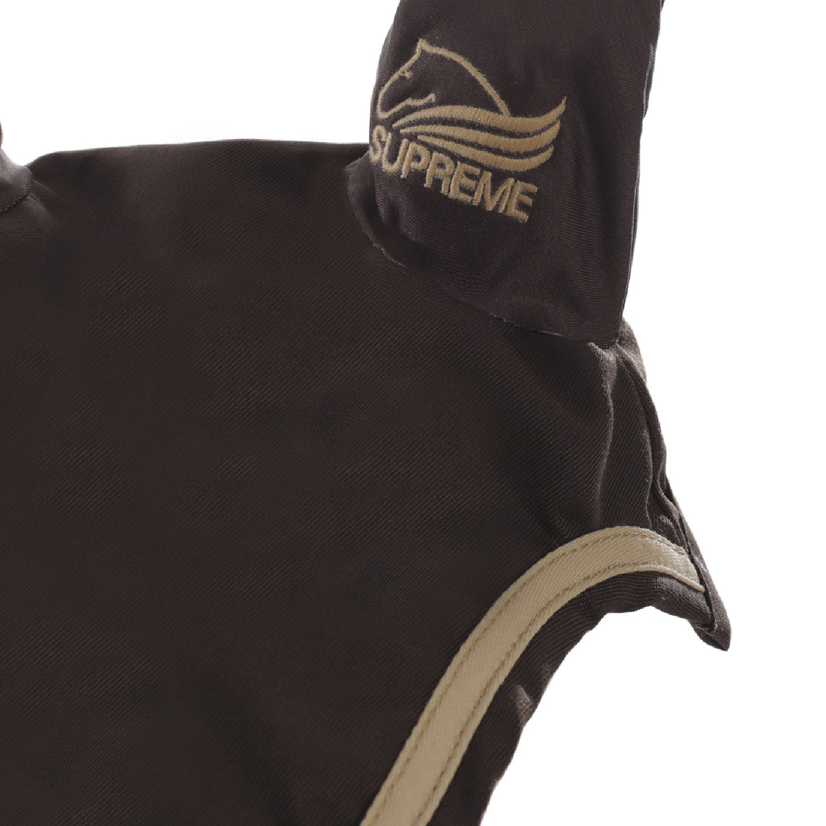 Cotton pony bonnet with contrast piping