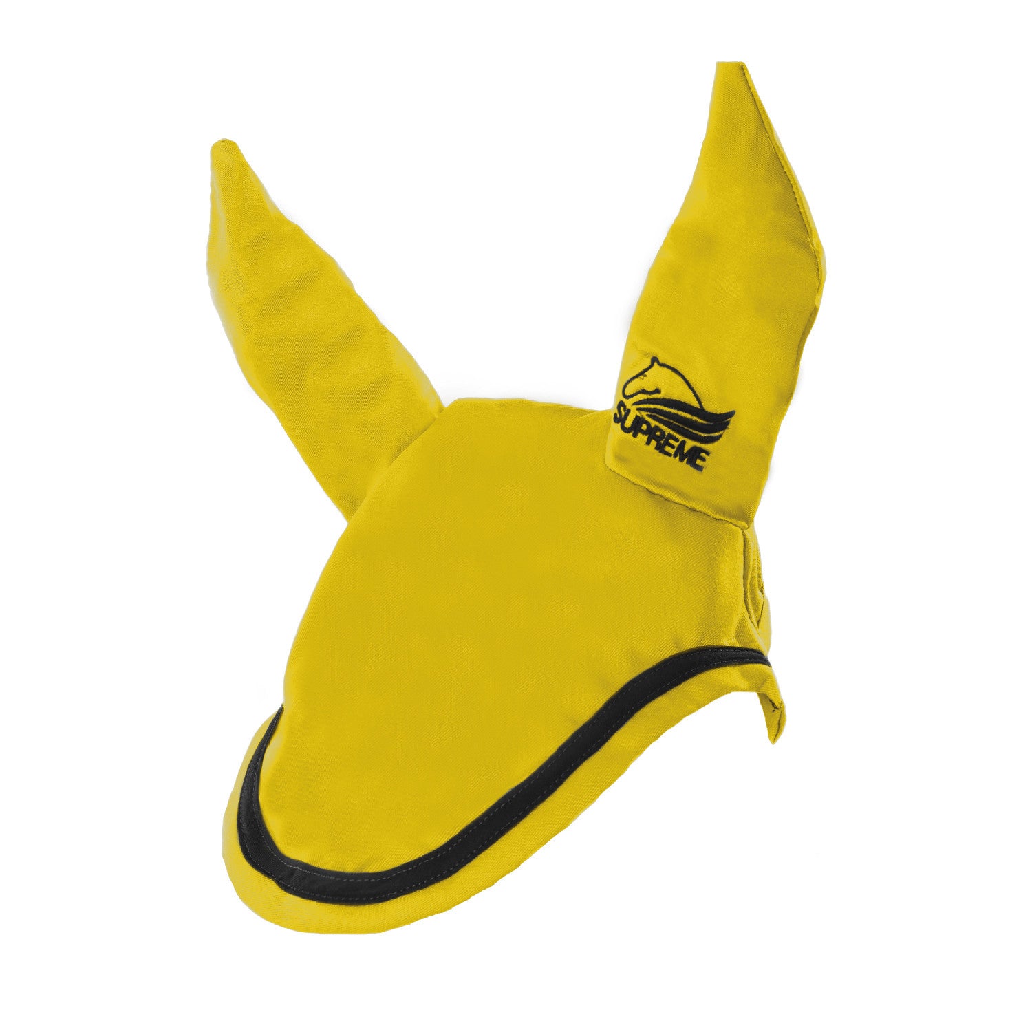 Cotton pony bonnet with contrast piping.