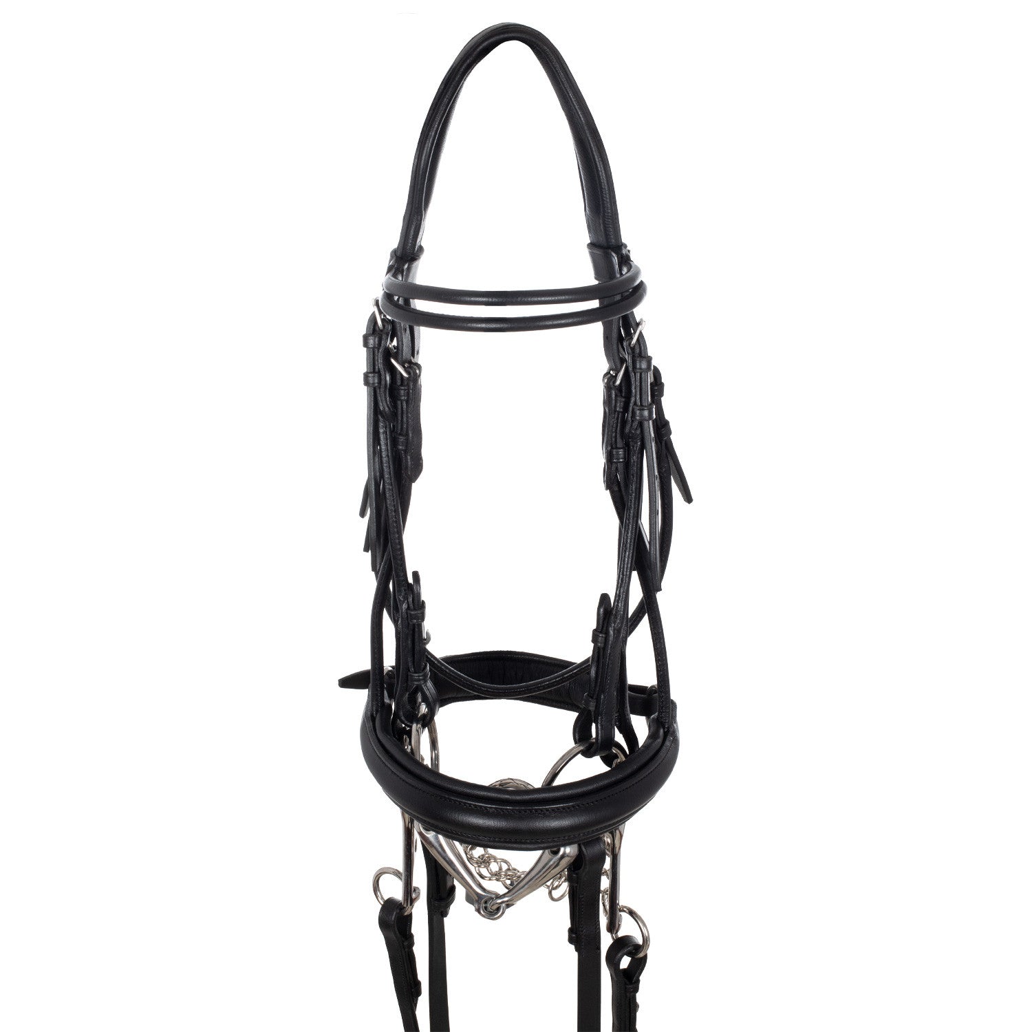DRESSAGE BRIDLE DOUBLE ROUND BROWBAND.