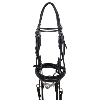DRESSAGE BRIDLE DOUBLE ROUND BROWBAND.