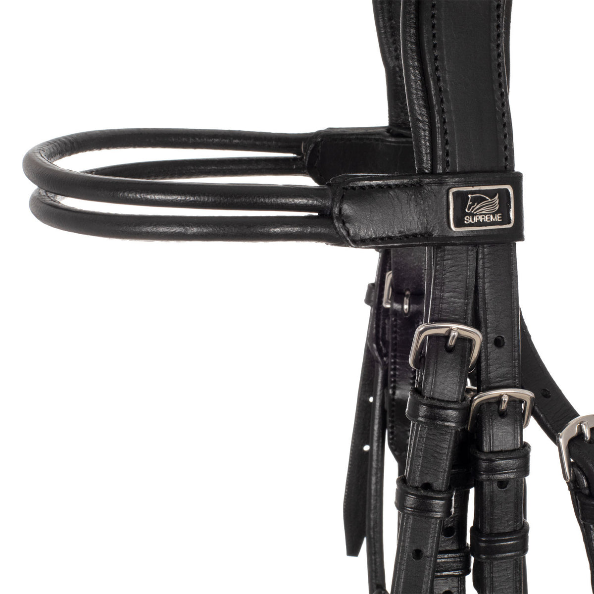 DRESSAGE BRIDLE DOUBLE ROUND BROWBAND