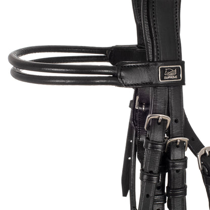 DRESSAGE BRIDLE DOUBLE ROUND BROWBAND
