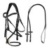 Mexican bridle with anatomical and curved noseband.