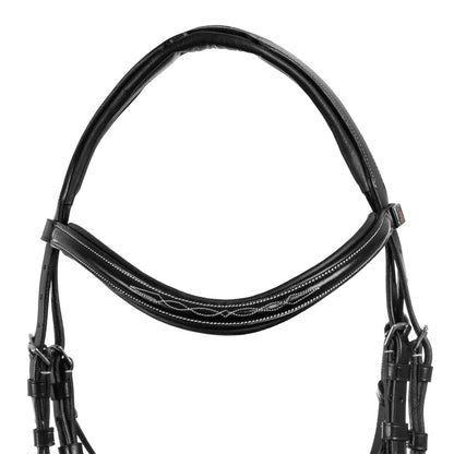 Mexican bridle with anatomical and curved noseband