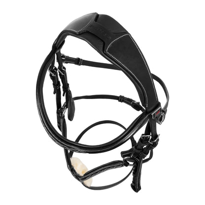 Mexican bridle with anatomical and curved noseband