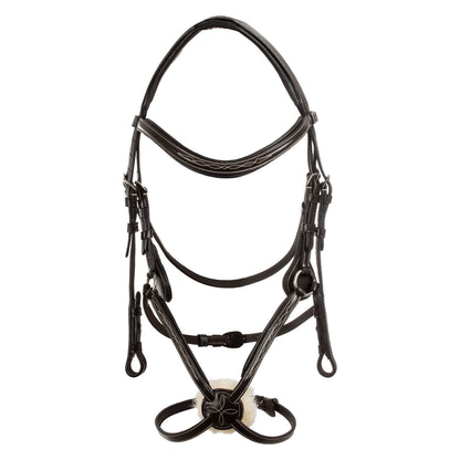 Mexican bridle with anatomical and curved noseband