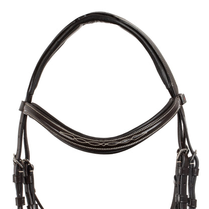 Mexican bridle with anatomical and curved noseband