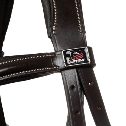 Mexican bridle with anatomical and curved noseband