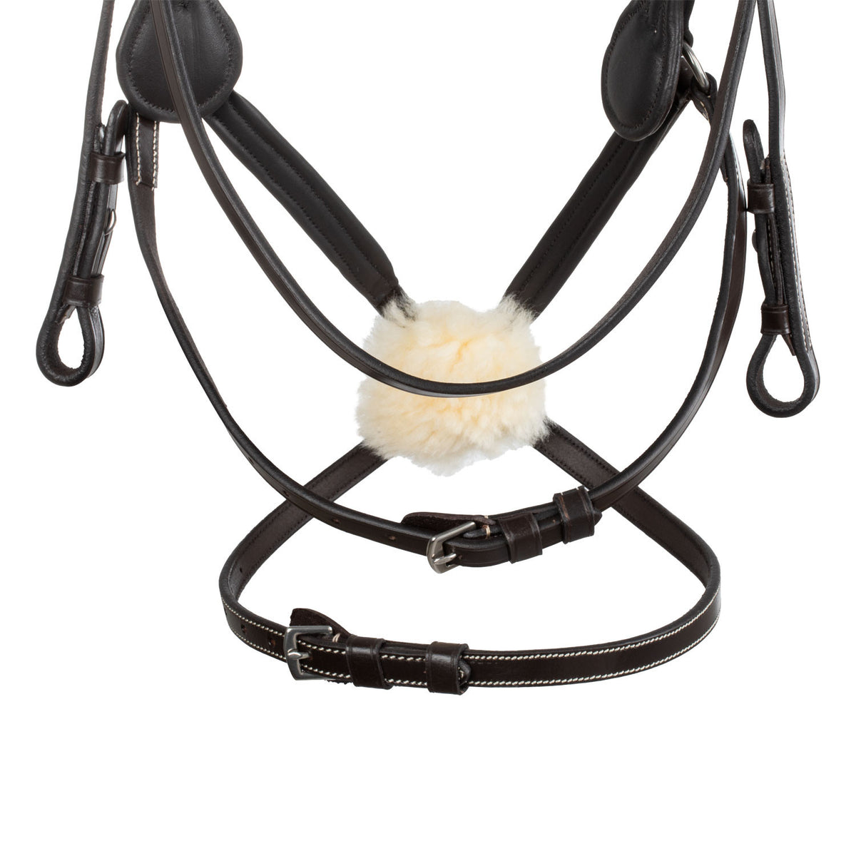 Mexican bridle with anatomical and curved noseband