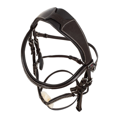 Mexican bridle with anatomical and curved noseband