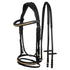 ENGLISH BRIDLE WITH CLINCHER AND RUBBER REINS.