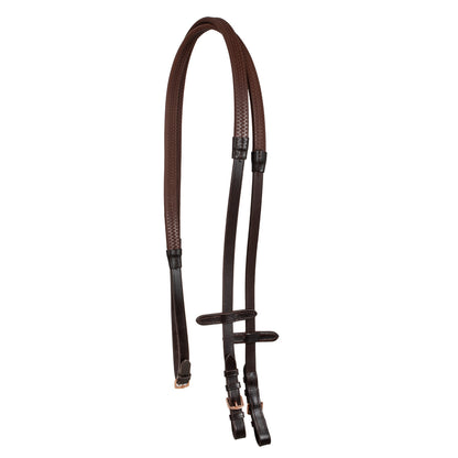 ENGLISH BRIDLE WITH ROSE GOLD BIT DECORATION