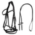 HEMELITE MODEL DRESSAGE BRIDLE WITH RUBBER REINS.