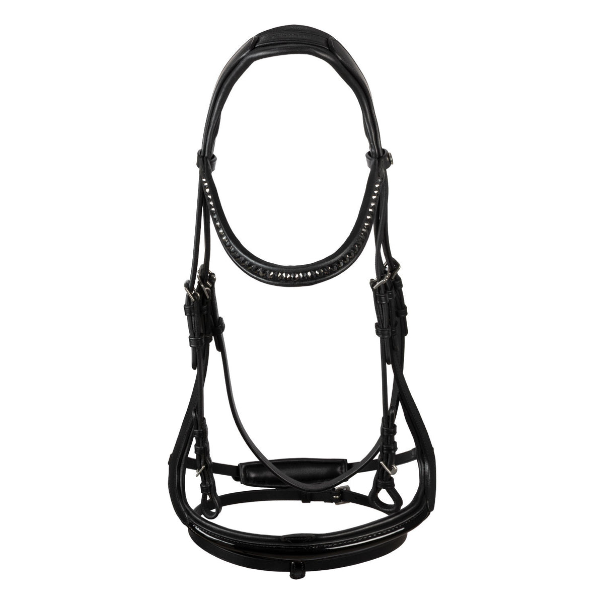 HEMELITE MODEL DRESSAGE BRIDLE WITH RUBBER REINS