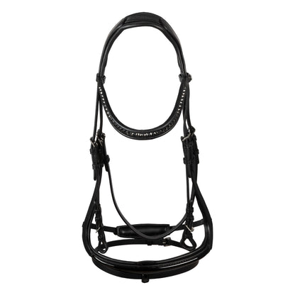 HEMELITE MODEL DRESSAGE BRIDLE WITH RUBBER REINS