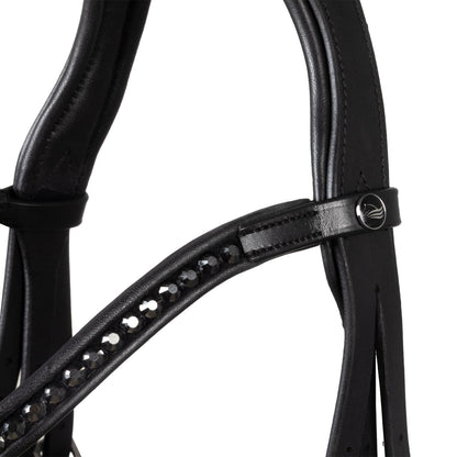 HEMELITE MODEL DRESSAGE BRIDLE WITH RUBBER REINS