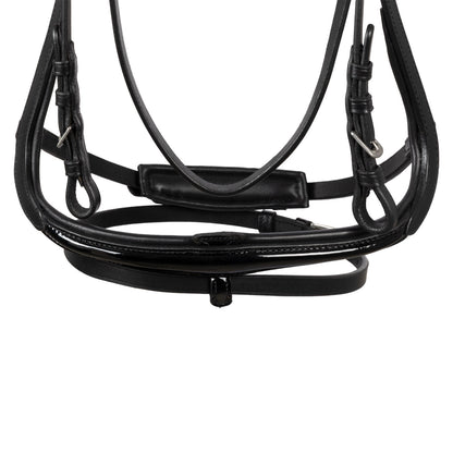HEMELITE MODEL DRESSAGE BRIDLE WITH RUBBER REINS