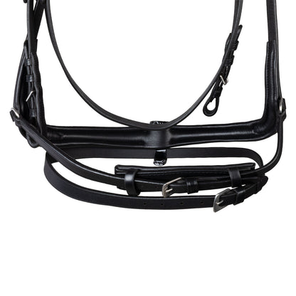 HEMELITE MODEL DRESSAGE BRIDLE WITH RUBBER REINS