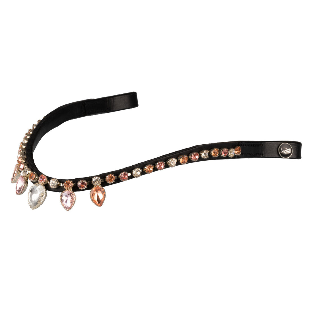 BROWBAND WITH RHINESTONES TEARDROP DESIGN.