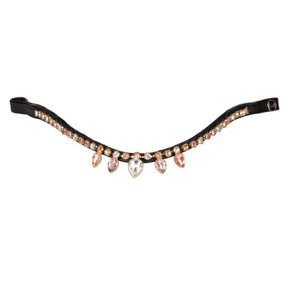 BROWBAND WITH RHINESTONES TEARDROP DESIGN