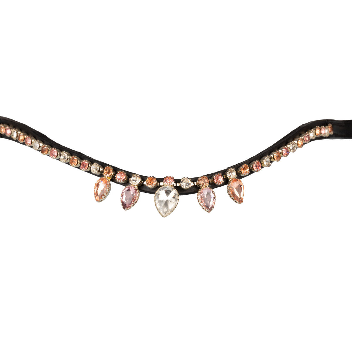 BROWBAND WITH RHINESTONES TEARDROP DESIGN