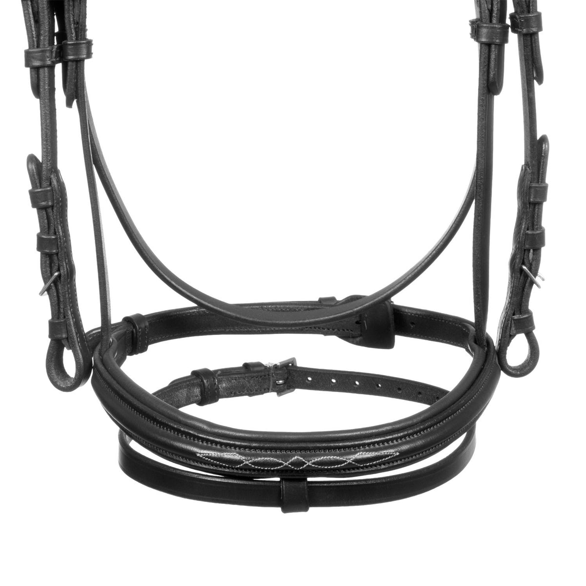 Raised bridle with decorative embroidery