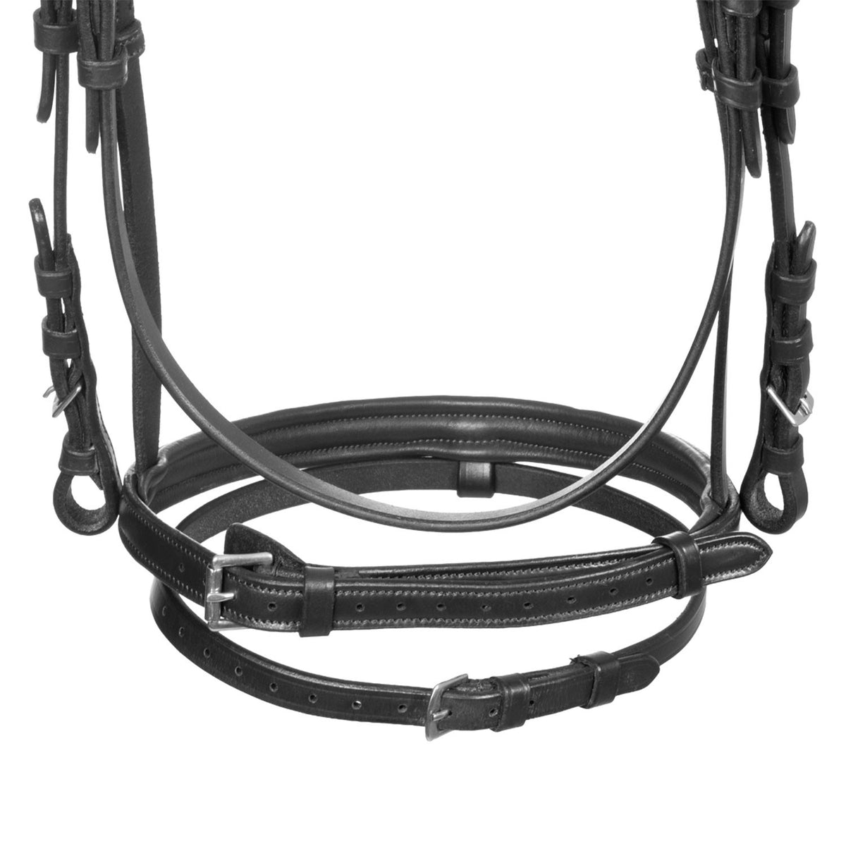 Raised bridle with decorative embroidery