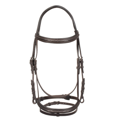 Raised bridle with decorative embroidery