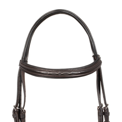 Raised bridle with decorative embroidery