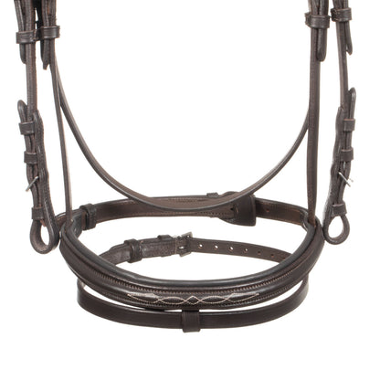 Raised bridle with decorative embroidery