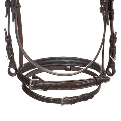 Raised bridle with decorative embroidery