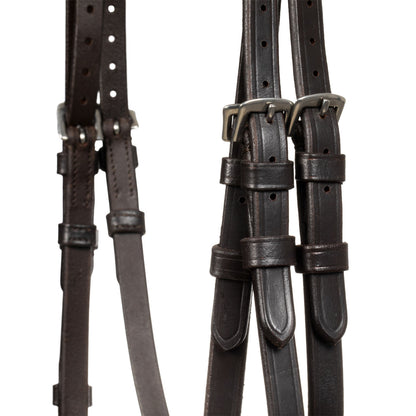 Raised bridle with decorative embroidery