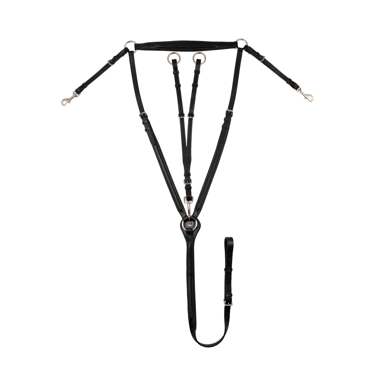 Padded breastplate with removable martingale.