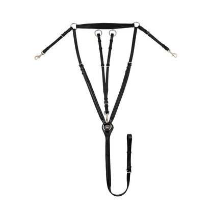 Padded breastplate with removable martingale.